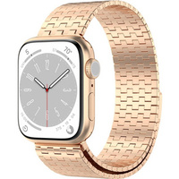 Ocelový náramek pro Apple Watch 1/2/3/4/5/6/7/8/SE/ULTRA 42/44/45/49 MM - růžový rose gold