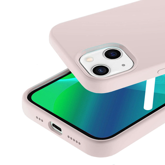 Pouzdro pro iPhone 14, Silicone Lite, růžové