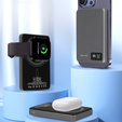 Blavec Power Bank 10000mAh BJ-03 Slim 13,5mm - Type C - 22,5W, MagSafe 3v1 - šedá