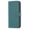 Klopové pouzdro pro Samsung Galaxy A25 5G, BINFEN Wallet, zelené + 9H sklo 