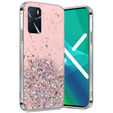 Pouzdro pro Oppo A16 / A16s / A54s, Glittery, růžové