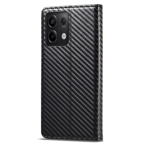 Flipové pouzdro pro Xiaomi Redmi Note 13 Pro 4G / Xiaomi Redmi Note 14S / Xiaomi Poco M6 Pro 4G, Carbon LC.IMEEKE, černé