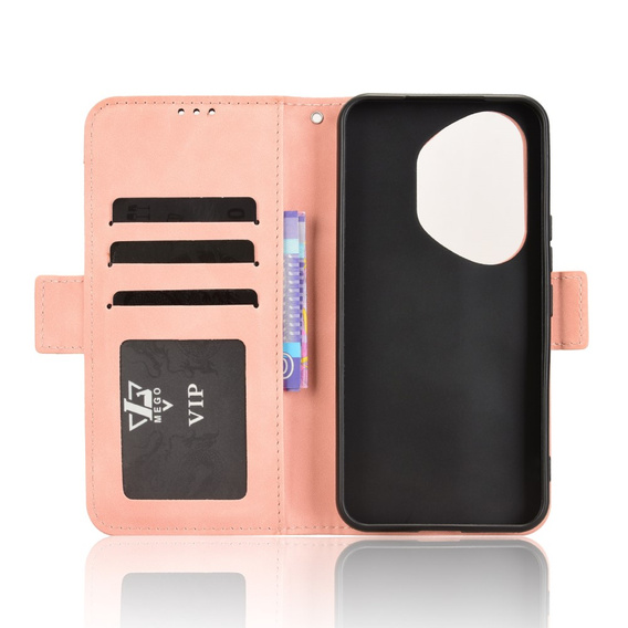 Klopové pouzdro pro Honor 400 Pro 5G, Card Slot, růžové