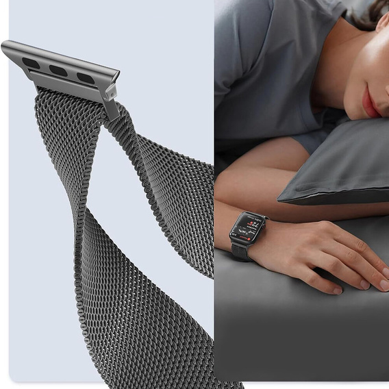 Bransoleta Milanese do Apple Watch 1/2/3/4/5/6/7/8/SE (38/40/41 MM) - Black