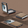 Pouzdro pro Samsung Galaxy Z Flip7 FE / Z Flip6, CASEME Litchi Leather, hnědé