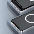 Ochranné pouzdro na fotoaparát pro Google Pixel 8, CamShield MagSafe, průhledná / stříbrná