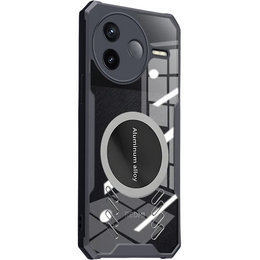 Pouzdro pro Xiaomi Redmi Note 14 Pro/Pro+ 5G, s magnetickou fólií, transparentní / černé