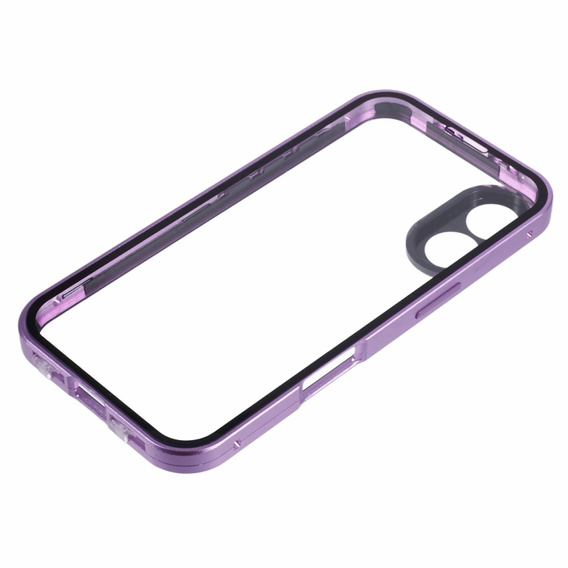 Pouzdro pro iPhone 16, Magnetic Dual Glass, fialové