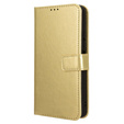 Klopové pouzdro pro Xiaomi Redmi A3, Crazy Horse Wallet, zlaté