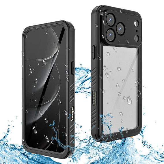 Pouzdro pro iPhone 17 Pro Max, vodotěsné IP68 Redpepper, černé