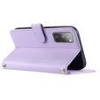 Pouzdro s klopou pro Samsung Galaxy S20 FE, Rhombus Crossbody Leather, fialové