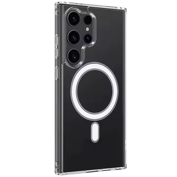 Pouzdro pro Samsung Galaxy S25 Ultra, Fusion Hybrid, pro MagSafe, průhledné + sklo na displej