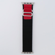 Nylonový řemínek pro Apple Watch 1/2/3/4/5/6/7/8/SE/ULTRA 42/44/45/49 mm, černý / červený