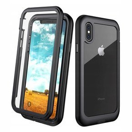 Pouzdro pro iPhone X/XS, Shockproof, s fólií, černé