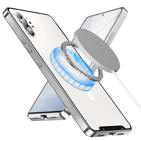 Ochranné pouzdro na fotoaparát pro Samsung Galaxy Note 10+ Plus, CamShield MagSafe, průhledná / stříbrná
