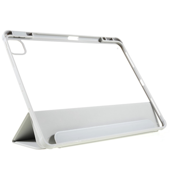 Pouzdro pro iPad Pro 12.9" 2022/2021/2020 (6/5/4 gen.), Smartcase Hybrid, se slotem na stylus, šedé