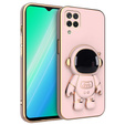 Pouzdro pro Samsung Galaxy A12 / M12 / A12 2021, Astronaut, růžové rose gold
