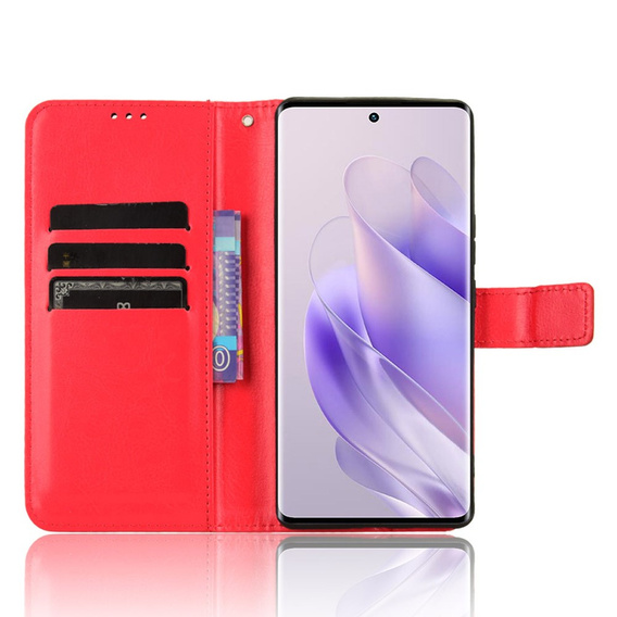 Klopové pouzdro pro Infinix Zero 30 5G, Crazy Horse Wallet, červené