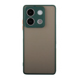Silikonové pouzdro pro Xiaomi Redmi Note 13 5G, s ochranou fotoaparátu, transparentní / zelené + Tvrzené sklo 9H