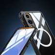 Pouzdro pro Samsung Galaxy S25 Edge, Shockproof, se sklem, pro MagSafe, černé