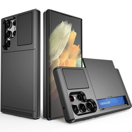 Pouzdro pro Samsung Galaxy S23 Ultra, Sliding Card Holder, černé