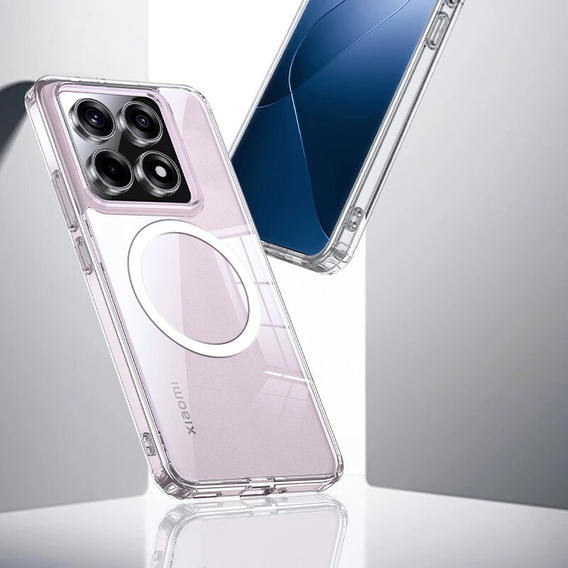 Pouzdro pro Xiaomi 14T, Fusion Hybrid, pro MagSafe, průhledné