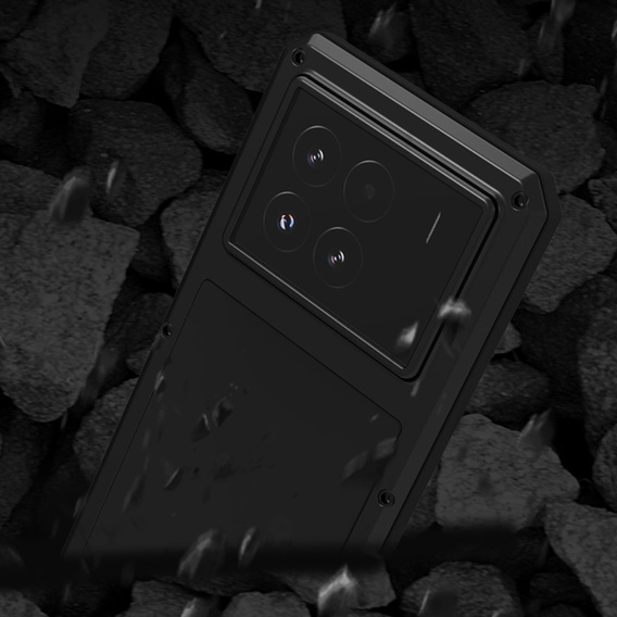 Pouzdro Love Mei pro Xiaomi 15, armored with glass, černé