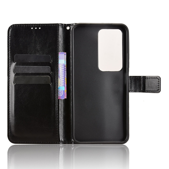 Klopové pouzdro pro Xiaomi Redmi 15 5G / 4G, texturované Crazy Horse, černé