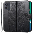Klopové pouzdro pro Motorola Moto G54 5G, Butterfly, černé