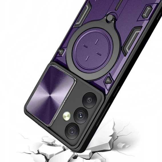 Pancéřové pouzdro pro Samsung Galaxy A54 5G, CamShield Slide, fialové