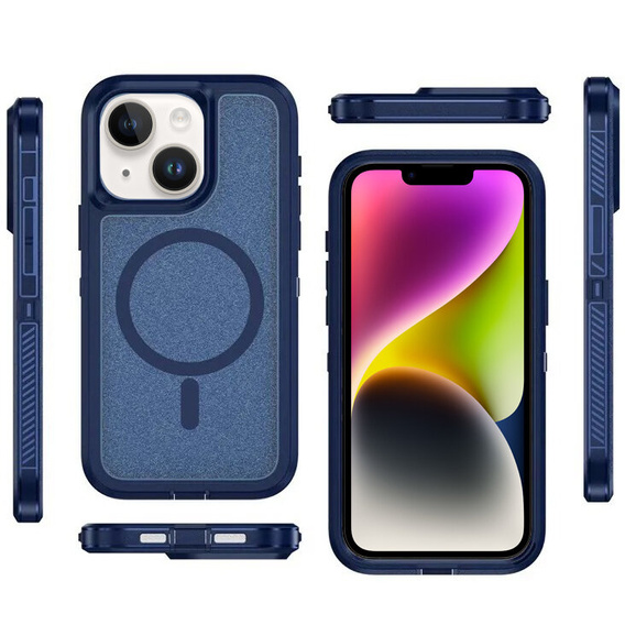 Pouzdro s rámečkem pro iPhone 13/14, pro MagSafe, modré