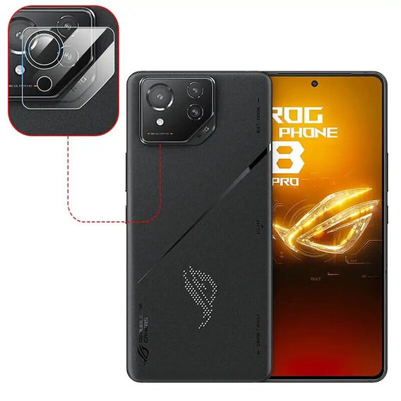 Tvrzené sklo na fotoaparát pro ASUS ROG Phone 8 Pro, průhledné