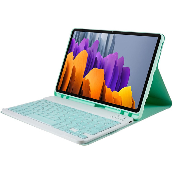 Pouzdro + klávesnice Samsung Galaxy Tab S7 T870/T875 / S8, Pen Slot, zelené