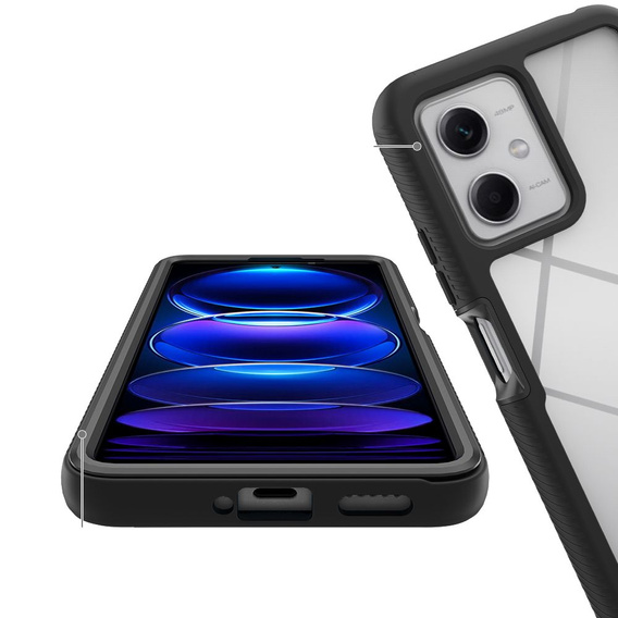 Pouzdro pro Xiaomi Redmi Note 12 5G / POCO X5 5G, Shockproof, s fólií, černé