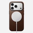 Pouzdro Nomad pro iPhone 17 Pro, moderní kožené pouzdro, hnědé
