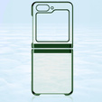 Pouzdro pro Samsung Galaxy Z Flip7 FE / Z Flip6, PC Case, transparentní / zelené