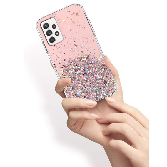 Pouzdro pro Samsung Galaxy A33 5G, Glittery, růžové