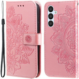 Klopové pouzdro pro Samsung Galaxy A54 5G, Mandala Flower, růžové rose gold