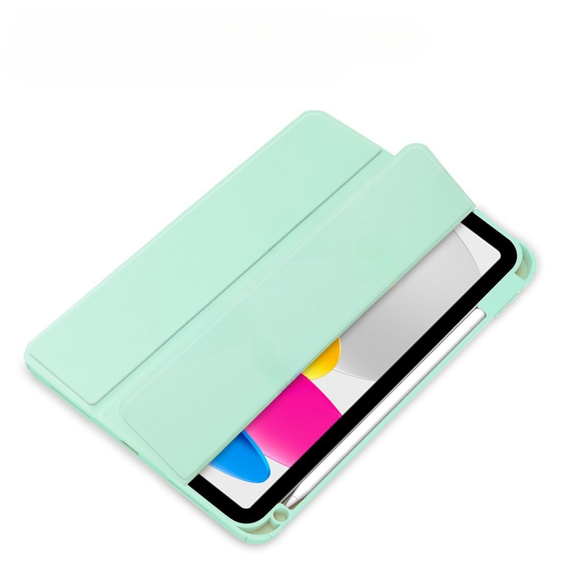 Pouzdro pro iPad 10.9 2022 10 Gen, Smartcase Hybrid, se slotem na stylus, zelené