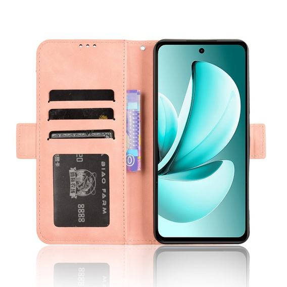 Klopové pouzdro pro Realme C71, Card Slot, růžové