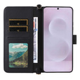 Flipové pouzdro pro Samsung Galaxy S25 Edge, Crossbody Leather Wallet, černé