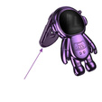 Pouzdro pro Samsung Galaxy A15 4G / 5G, Glitter Astronaut, fialové