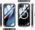 Pouzdro pro iPhone 16E, Shockproof, se sklem, pro MagSafe, černé