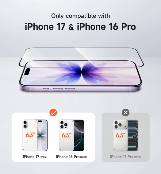 2x tvrzené sklo SURITCH pro iPhone 17 / 16 Pro