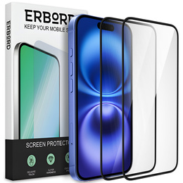 2x keramické hybridní sklo ERBORD pro iPhone 16 Plus