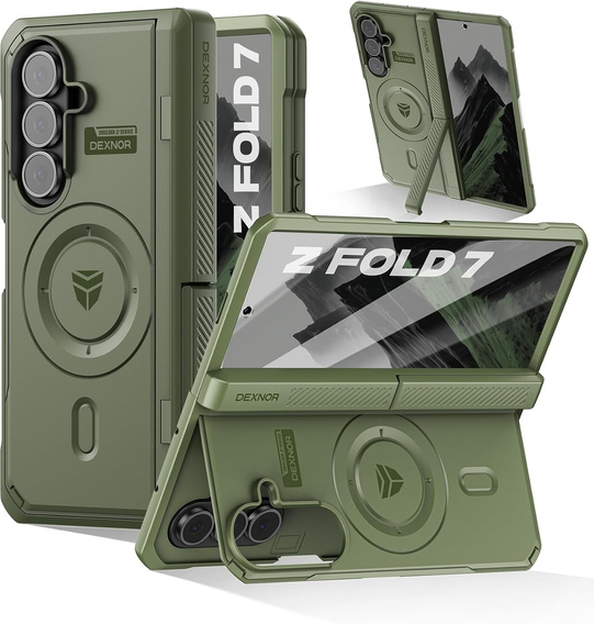 Dexnor Magnetické pancéřové pouzdro s dvojitou základnou pro Samsung Galaxy Z Fold7