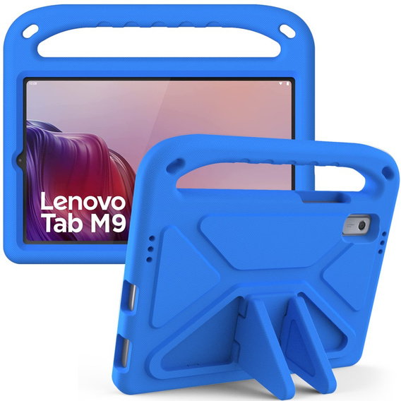 Dětské pouzdro pro Lenovo Tab M9, dětské pouzdro s rukojetí, modré