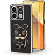 Pouzdro pro Xiaomi Redmi Note 13 5G, Rabbit, černé + 9H tvrzené sklo