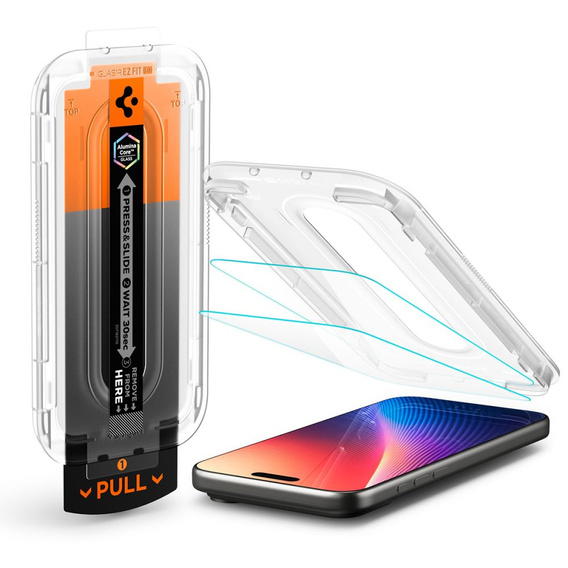 Tvrzené sklo Spigen pro iPhone 17 Pro Max / 16 Pro Max , Glas.tR "EZ Fit Pro", čiré