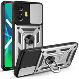 Pouzdro pro Xiaomi Poco F4 GT, CamShield Slide, stříbrné